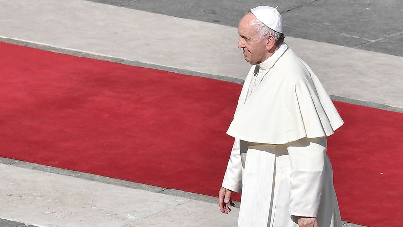 Pope Francis walking