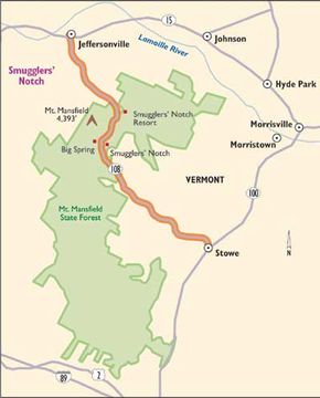 Smugglers Notch Resort Map Vermont Scenic Drives: Smugglers Notch | Howstuffworks