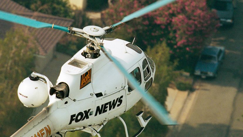For decades, news organizations have used helicopters to gather information and report live from in the sky. Could drones replace news choppers? Steven D. Starr/Corbis/Getty Images