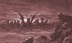 &quot;The Vision of the Four Beasts&quot; from the Book of Daniel, as envisioned by 19th-century artist Gustave Doré.