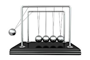 Newtons Cradle, Newton Pendulum With 5 Balls, Classic Swing Newton