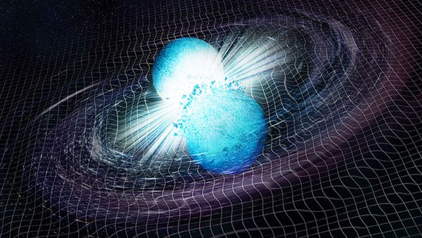 Illustration of neutron star collision