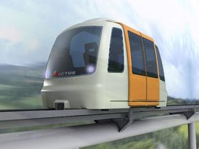 An artist's rendering of the Vectus PRT system.