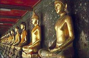 Images of the Buddha are common in Buddhist temples. Most sects believe that art can bring about moments of enlightenment.