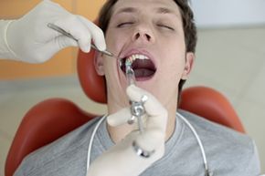 Person at dentist