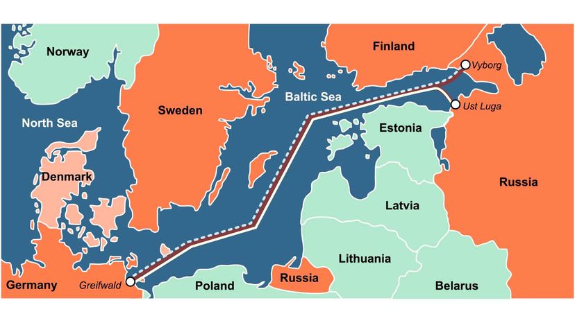 Nord Stream地图”border=