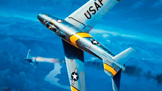 北美的f - 86 Sabre”border=