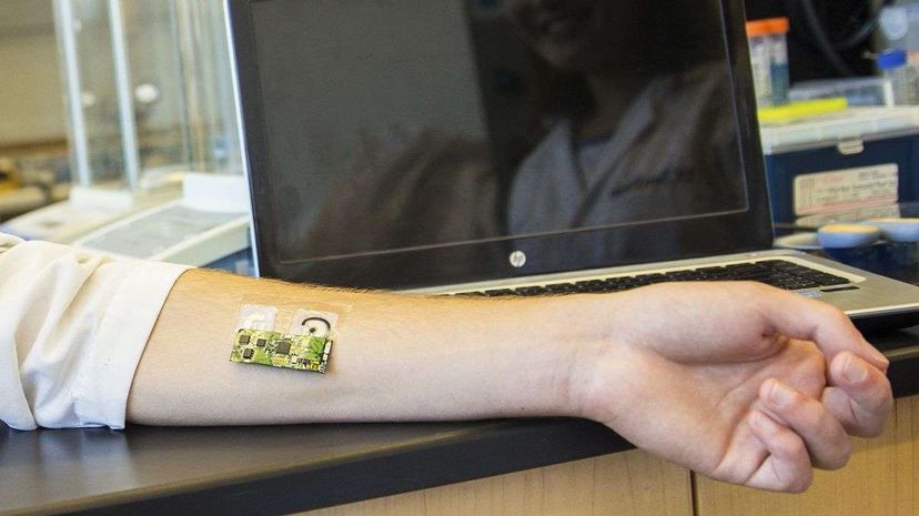 This flexible wearable sensor analyzes sweat and detects alcohol levels. UC San Diego Jacobs School of Engineering