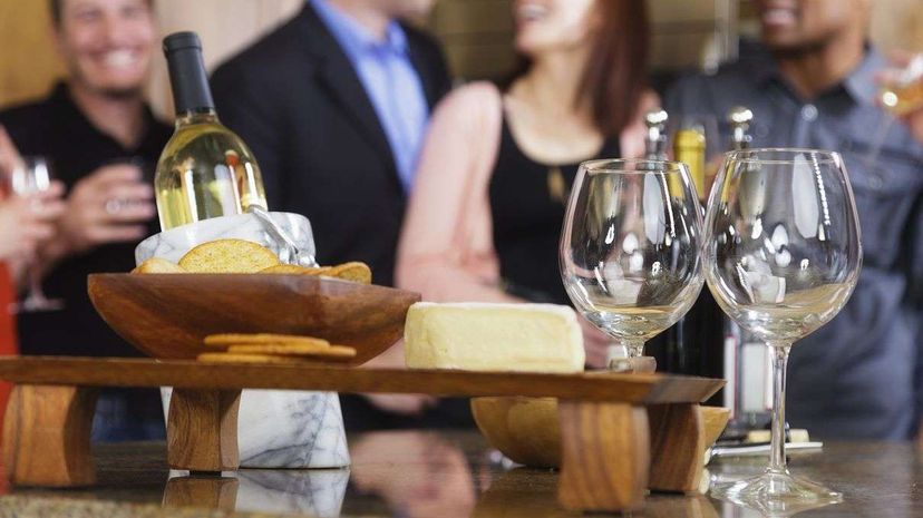 A study showed a glass of wine tasted better between bites of cheese. But you probably knew that already. Rich Legg/Getty Images