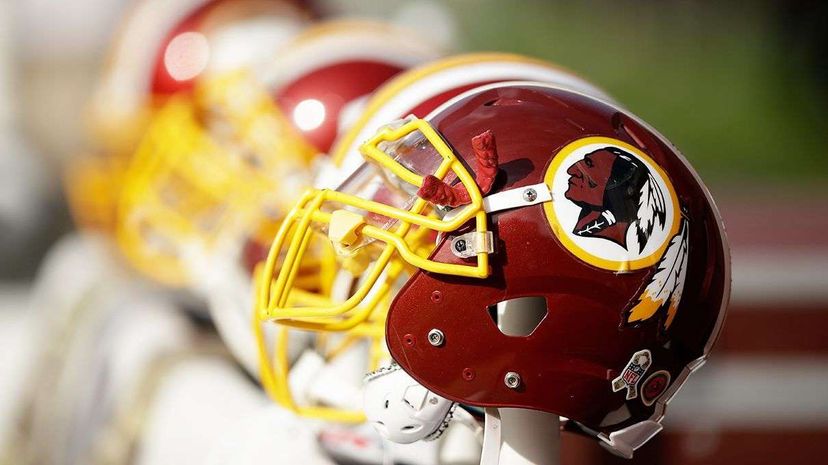 The Washington Redskins football team uses the profile of a Native American as a logo, offending many and courting controversy. Ezra Shaw/Getty Images