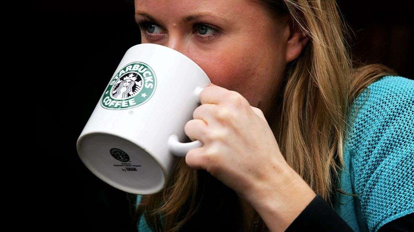 Woman drinking coffee