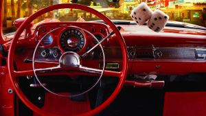 chevy bel air, car dash, odometer