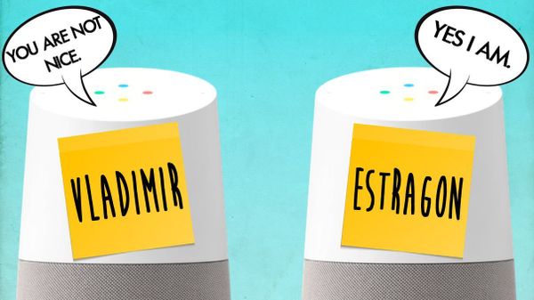 Google Home speakers named Vladimir and Estragon