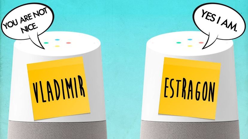 Google Home speakers named Vladimir and Estragon