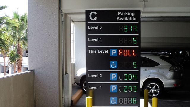 Outdoor Parking Space Available Signs, 4 Digit LED Counting Display, Outdoor Parking Count Displays