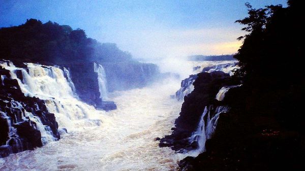 guaira falls, waterfalls, itaipu dam