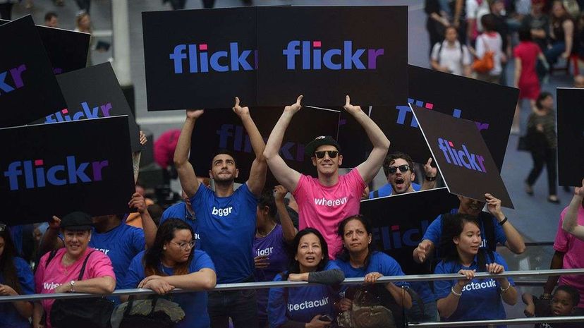 Flickr apparently loves discarding the letter "e" so much that it took the trend to T-shirts. EMMANUEL DUNAND/AFP/Getty Images