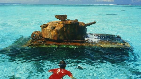 ruin tank, saipan