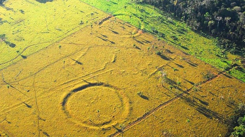 Hundreds of earthwork geoglyphs have been uncovered in the Amazon in recent decades. Jenny Watling/University of Exeter