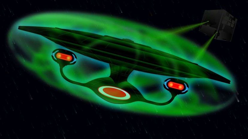 Illustration of a force field surrounding the U.S.S. Enterprise HowStuffWorks