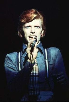 David Bowie performs in 1974 in support of his album 'Diamond Dogs.'