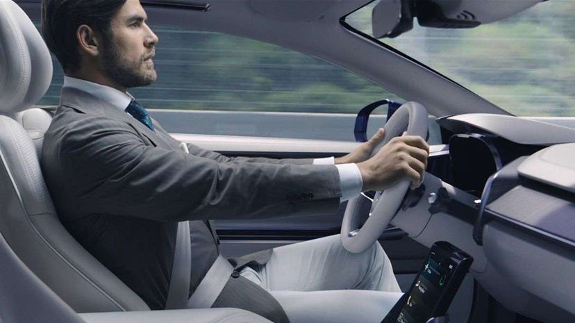 A Volvo outfitted with the IntelliSafe Auto Pilot system that Volvo is testing in 2017. Volvo