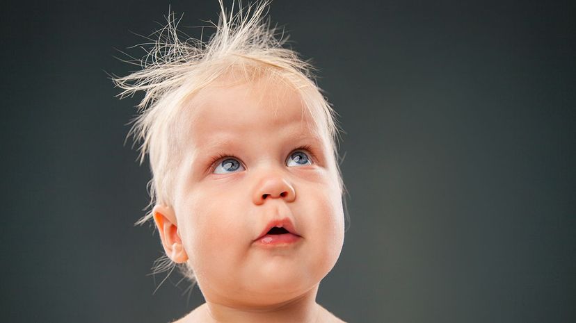 This kid's hair is messy, but probably combable. Children with uncombable hair also have blond hair, but it's impossible to comb flat. JULENOCHEK/ISTOCK/THINKSTOC Julenochek/iStock/Thinkstock
