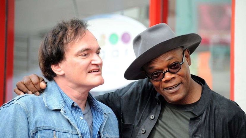 The films of writer-director Quentin Tarantino, left, are notoriously profane, with much of the vulgarity delivered by actor Samuel L. Jackson, right. Albert L. Ortega/Getty Images