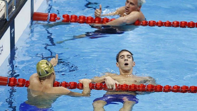 Olympians Michael Phelps (R) and Ryan Lochte (R) (shown at the 200m Individual Medley event in Rio) are two of the many elite swimmers who say they pee in the pool -- just like you and me. ODD ANDERSEN/AFP/Getty Image/American Chemical Society/YouTube