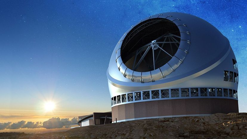 A rendering of the Thirty Meter Telescope that will be used to seek out biosignatures on exoplanets. It could be up and running by the late 2020s. Caltech/IPAC-TMT