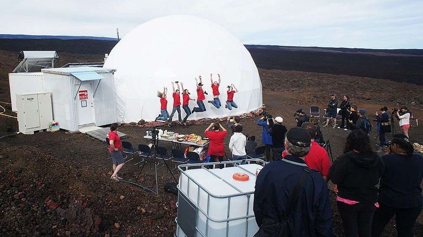 Scientists emerge from their time in isolation simulating the constraints of a Mars mission. HI-SEAS