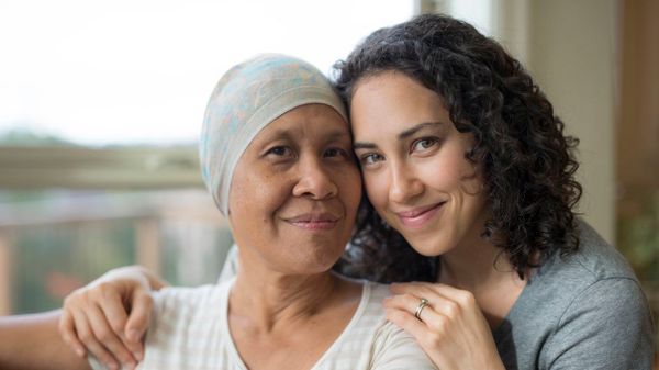 mother with cancer, daughter