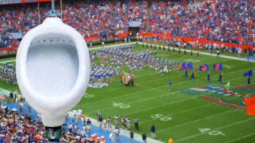 Researchers at the University of Florida calculated that nutrients from stadium-goers' urine could fertilize the field. Tortoon/Thinkstock/antciardello/Flick