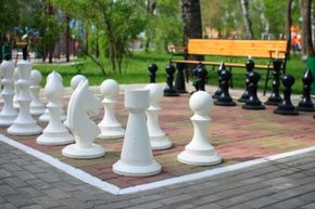 outdoor chess at park