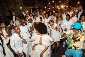 Not only did singer Solange Knowles wear white at her second wedding, but all her guests did too.