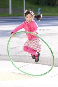 girl with hula hoop