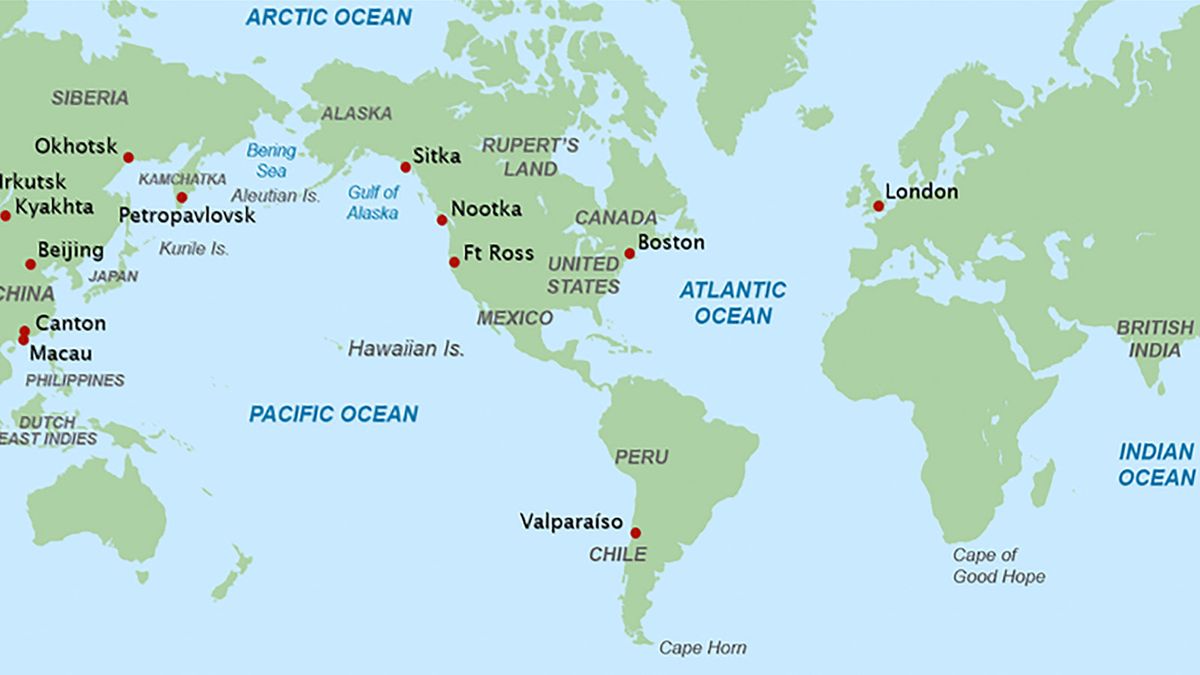 pacific ocean world map