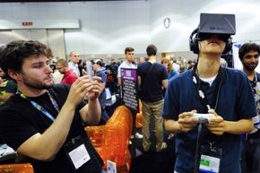 The Oculus Rift in use during E3 in Los Angeles, Calif. in June 2013.