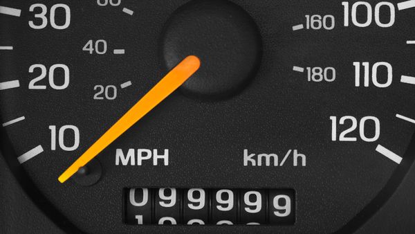 Close Up of Vehicle Odometer