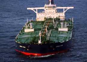 The VLCC-class tanker MV Sirius Star at anchor off the coast of Somalia, shortly after being overrun by pirates.