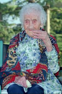 Jeanne Calment at age 120.