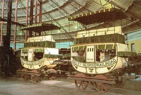 Richard Imlay built the first real passenger cars in North America in 1830, but his design did not last long. These were originally hauled by horses at a comfortable 6 to 8 mph.