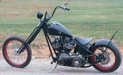 all black chopper motorcycle