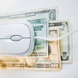 Computer mouse and money