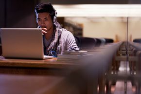 Student studying