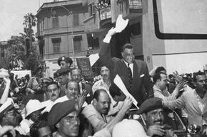 A huge crowd greeted Egyptian leader Gamal Abdel Nasser in August 1956 upon his arrival in Cairo from Alexandria, where he'd announced he had taken over the Suez Canal Company.
