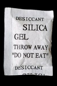 The contents of a silica packet would make your mouth as dry as a desert.