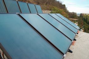 Solar panels like these can help garner water power -- and save money.