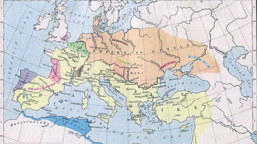 Hunnic Empire map