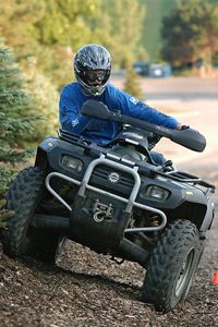 ATV with winch
